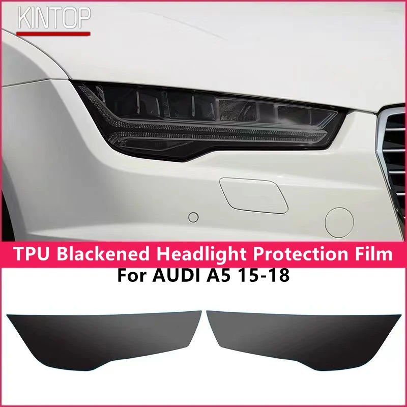 

For AUDI A5 15-18 TPU Blackened Headlight Protective Film, Headlight Protection, Film Modification