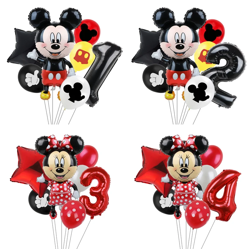 

1set Disney Mickey Mouse Party Balloons Minnie Balloons 32" Number Balloon Baby Shower Birthday Party Decorations Kids Toy Gifts