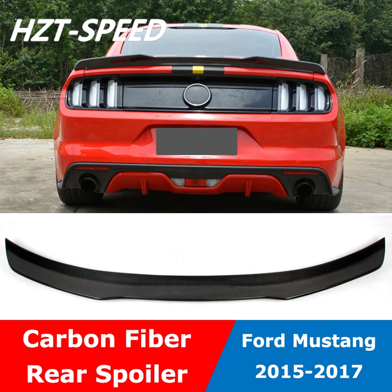 

B Style Carbon Fiber Rear Spoiler Trunk Back Wing Fiber Glass For Ford Mustang 2015-2017