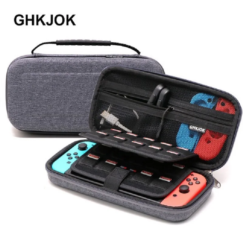 High quanlity Grey Hard Bag Storage Travel Carry Pouch Case Protective Gray Bags for NS Nintendo Switch