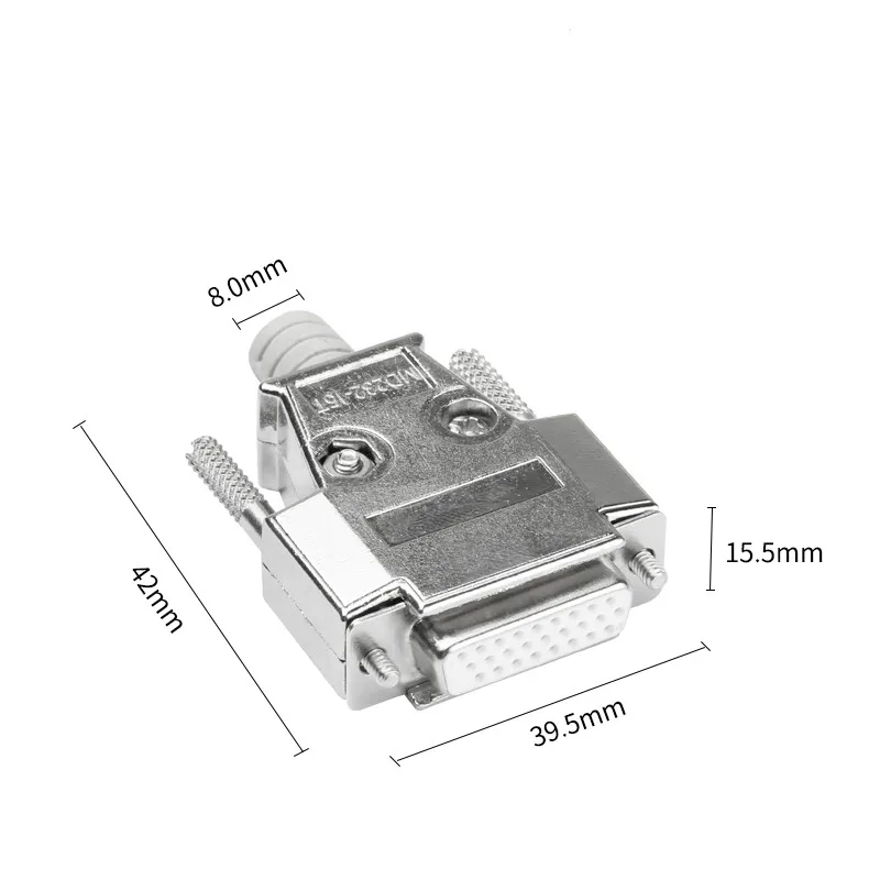 DB26 Male/Female Socket Gold-Plated Copper Straight Leg Connector 26 Pin D-SUB 3 Row Harpoon Welding Plate Socket Rivet