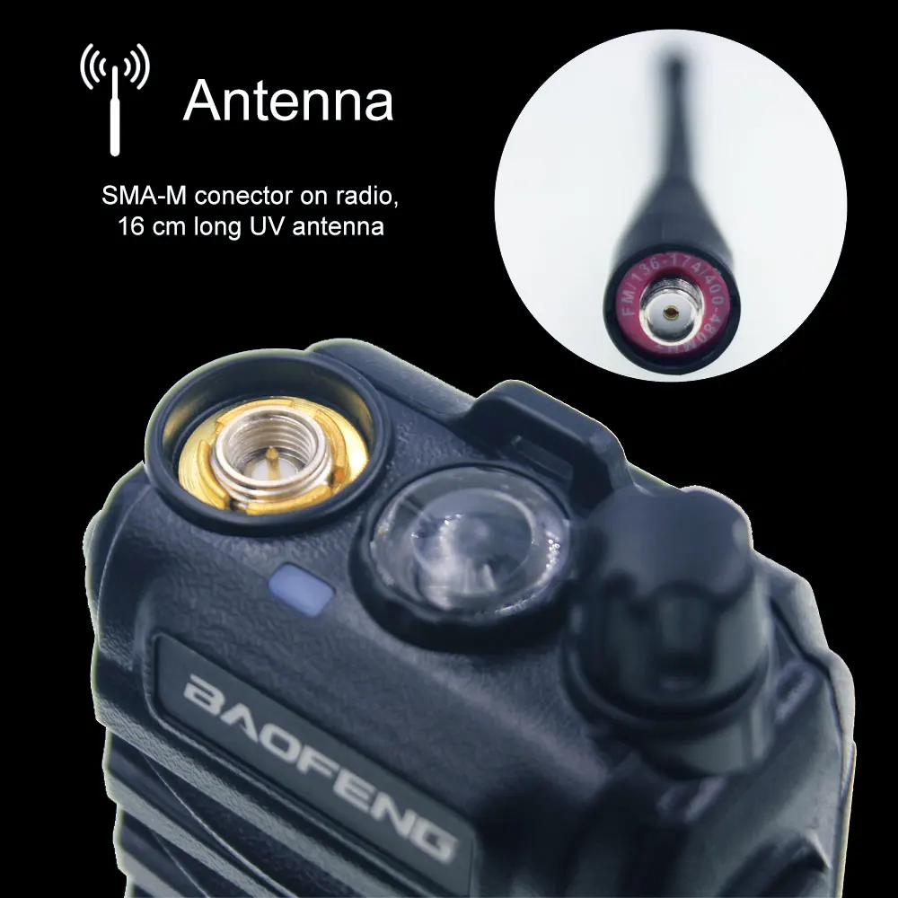 Baofeng-walkie-talkie de piezas, Radio portátil de 2 vías con auricular, transceptor Hf, FM, tribanda, 136-174/200-260/400-520MHz, 2 BF-A58S