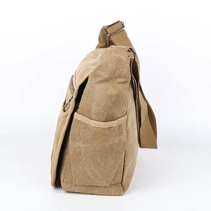 Sac à bandoulière en toile pour hommes, sacoche légère, couleur unie, imperméable, pour court voyage, Business, grande capacité, nouvelle collection