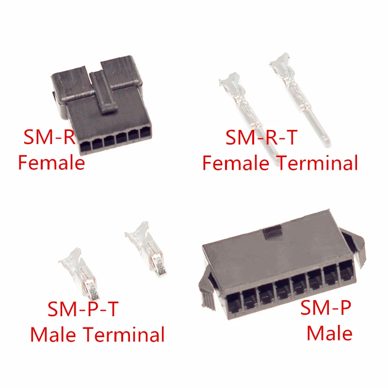 SM 2.54mm Connector Male Female Terminal SM-R P T 2/3/4/5/6/7/8/9/10/12 Pin