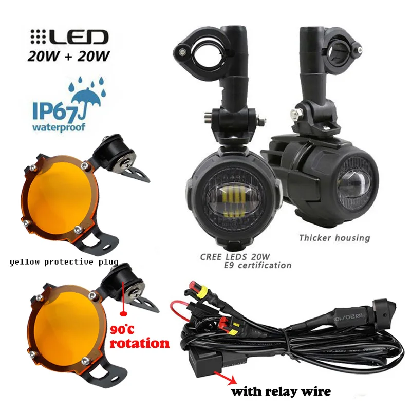 40W LED Fog Lights For Honda Africa Twin CRF1000L NC700X For Honda CRF 1000 L ADV Motorcycle Accessories Auxiliary Assembliy