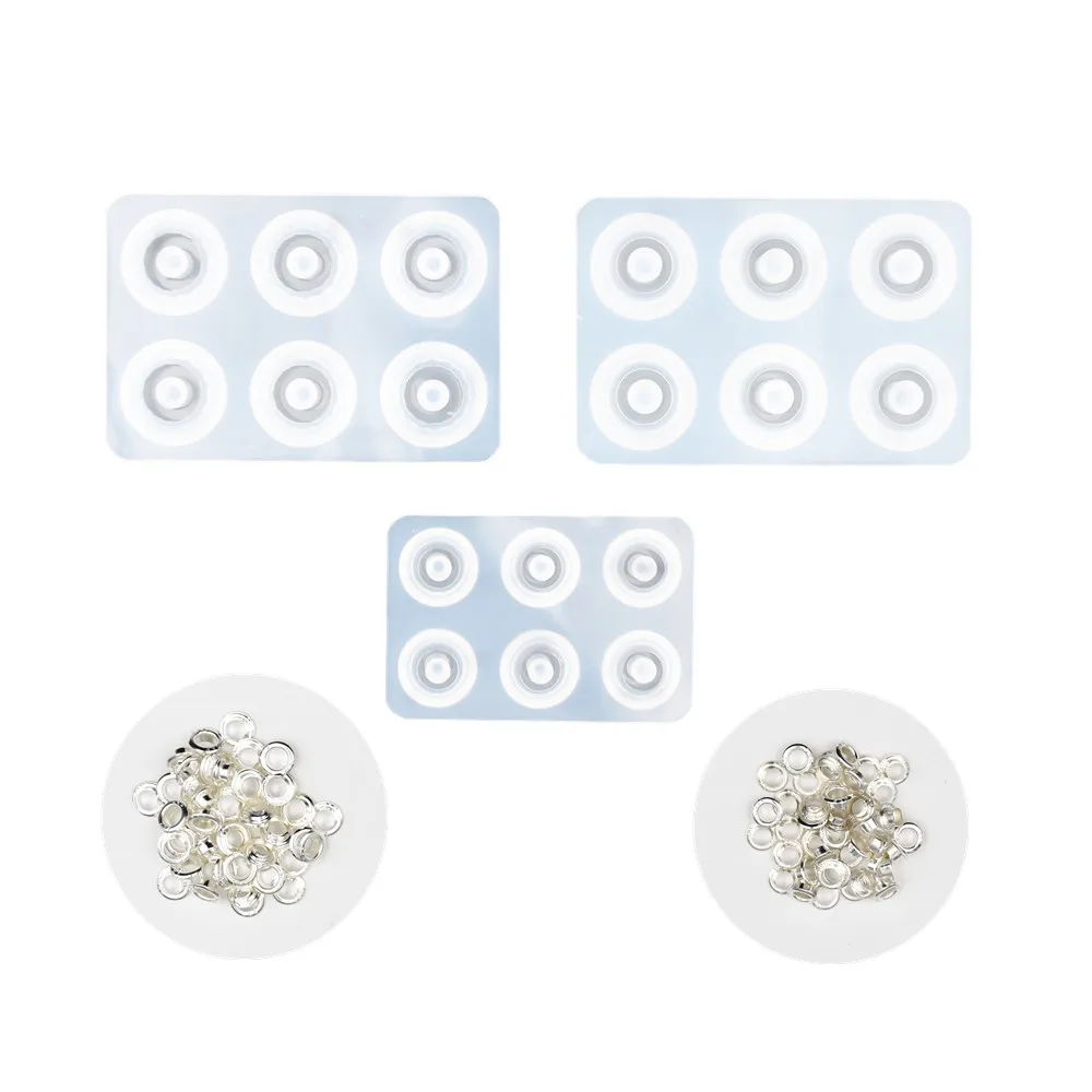 Silicone Mold 12mm 16mm flat ball beads with hole 6 compartment epoxy Resin Silicone Mould handmade Craft diy