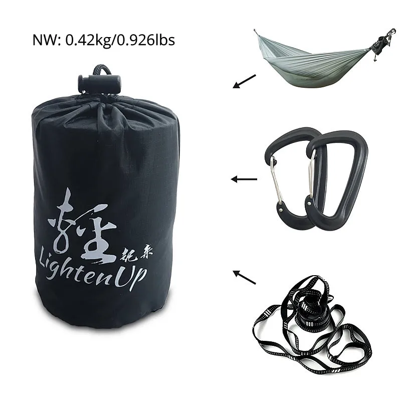 Ultralight 380T (20D) New Parachute Nylon Lightweight and Compact High Quality Nylon Hammock