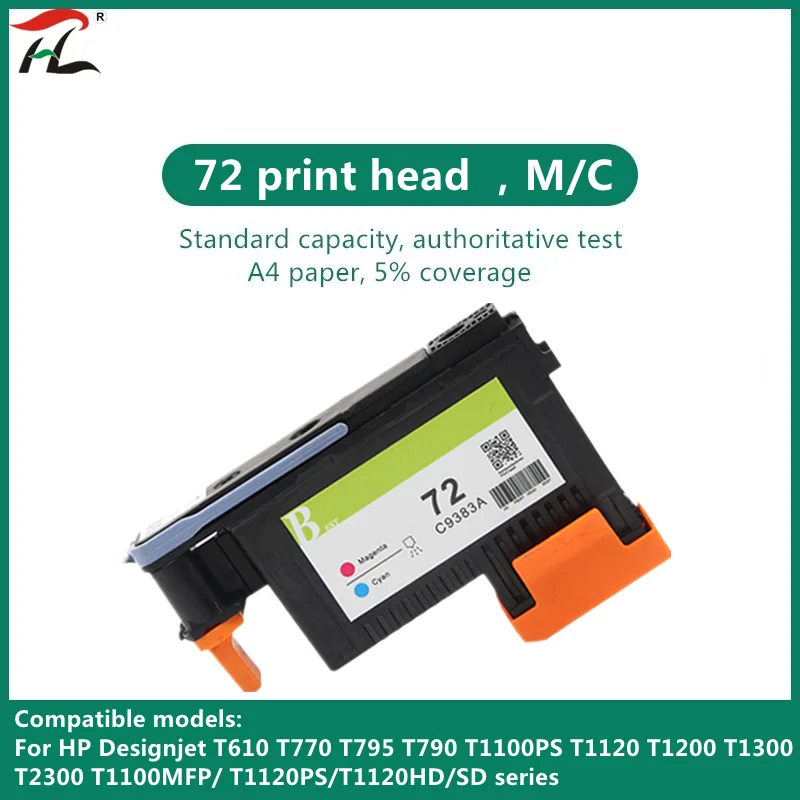 Print head for HP72 for hp 72 printhead C9380A C9383A C9384A DesignJet T1100 T1120 T1120ps T1300ps T2300 T610 T770 T790 T795