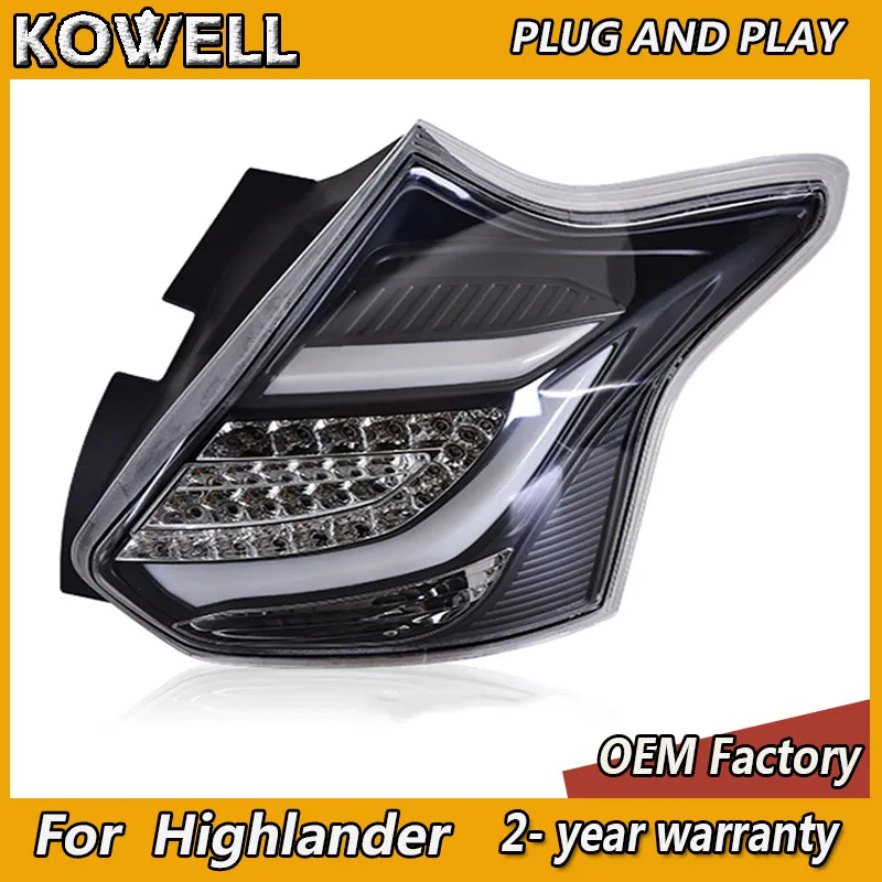 KOWELL اكسسوارات السيارات لفورد فوكس 2 المصابيح الخلفية 2012 2013 2014 التركيز 2 الذيل مصباح الخلفي DRL الضباب الفرامل بدوره إشارة عكس