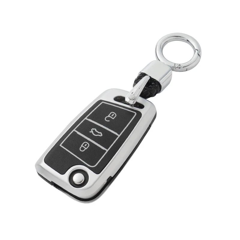 for Volkswagen All Passat Zinc Alloy Metal Car Key Case Purse Wallet Key Chain Full Cover Protection Car Accessories Key Shell