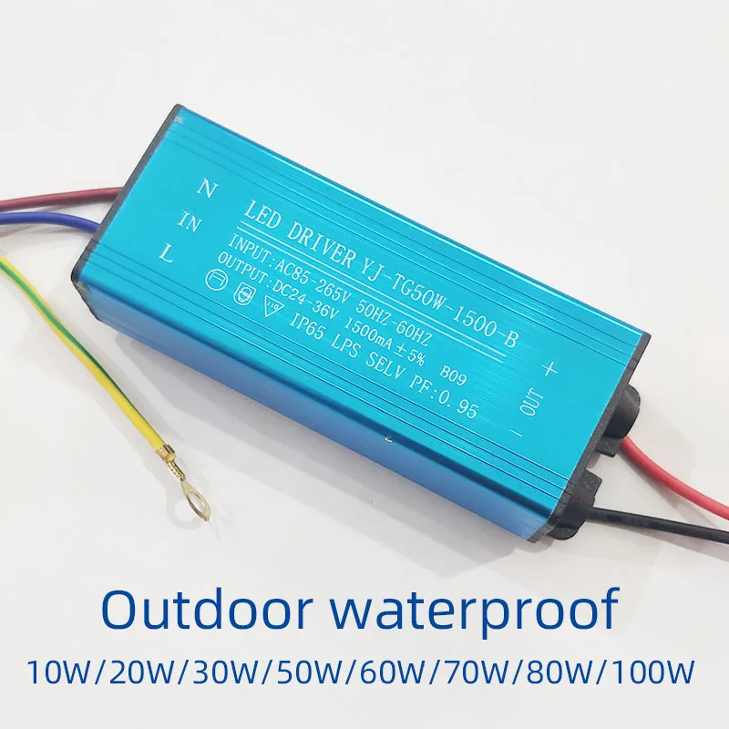 Sterownik led zasilacz balast AC85V-265V zewnętrzna lampa uliczna reflektor reflektor wodoodporny transformator 20W 30W 50W 70W 100W