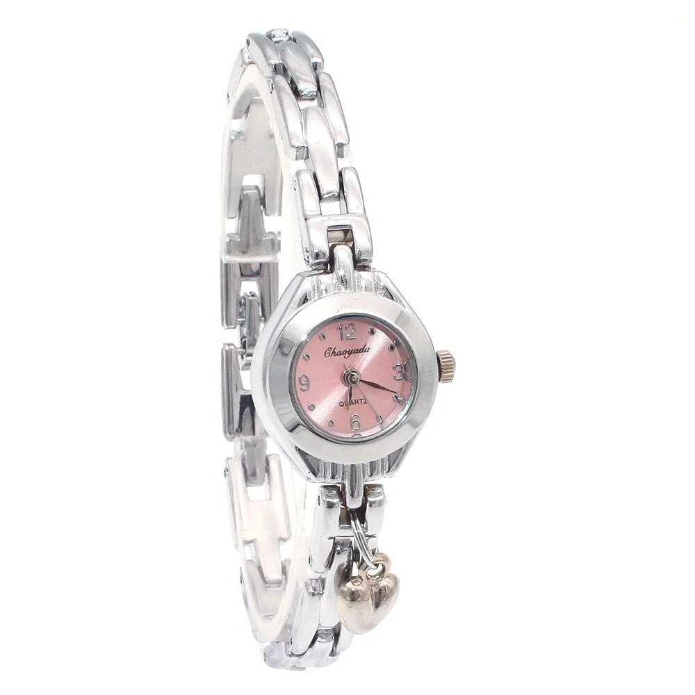 Delle donne Della Vigilanza Più Nobile di Modo Casual Wafer Design Rotondo Dial Bracelet Watch Mujor Al Quarzo Orologio Da Polso Femminile Relojes