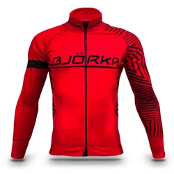 BJORKA Winter Long Sleeve Mens Cycling Jersey Maillot Thermique Ciclismo Homme Cycliste Thermal Fleece Warm Clothing Bicycle Top