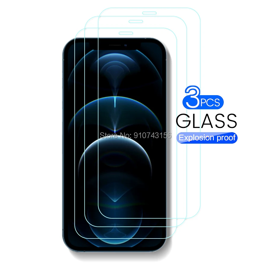 1 2 3 Pcs 9h premium protective glass for iphone 12mini iphone12 aifon 12 pro max 2020 glasses screen protector guard cover film