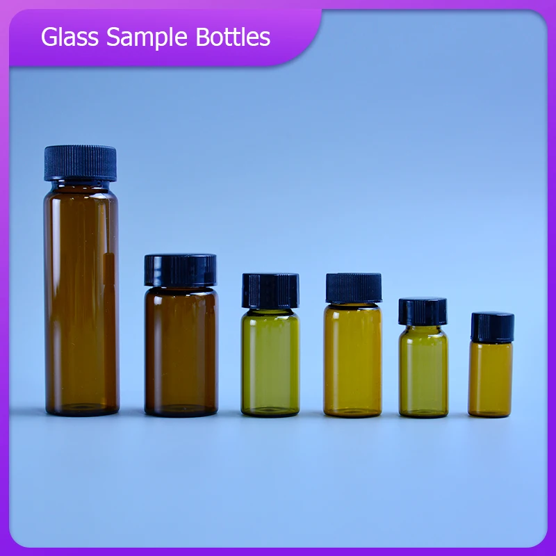 

5PC/Pack 1ml 2ml 3ml Dram Amber Glass Essential Oil Bottle Thin Glass Small Brown Perfume Oil Vials Sample Test Bottle