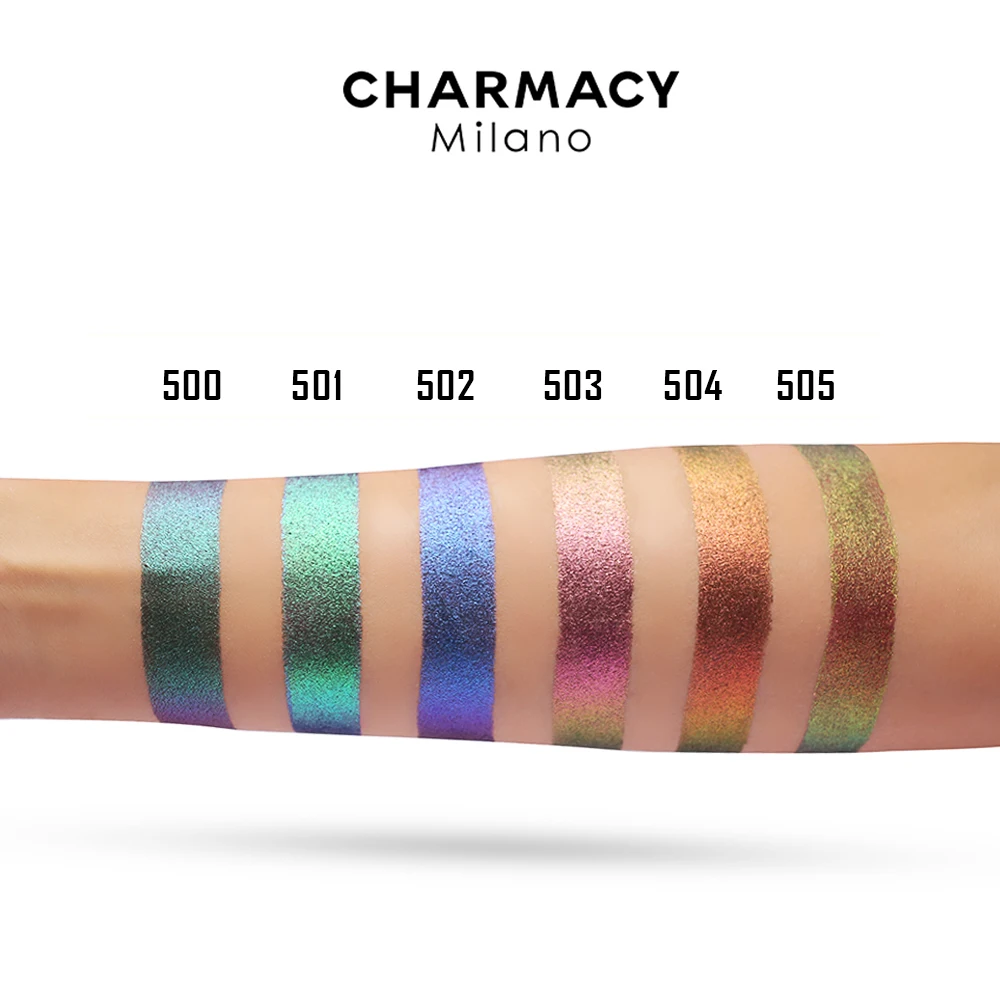 CHARMACY Chameleon Glitter Eyeshadow Single High Pigment Duochrome Shadow Palette Cosmetic Long Lasting Easy To Wear Makeup