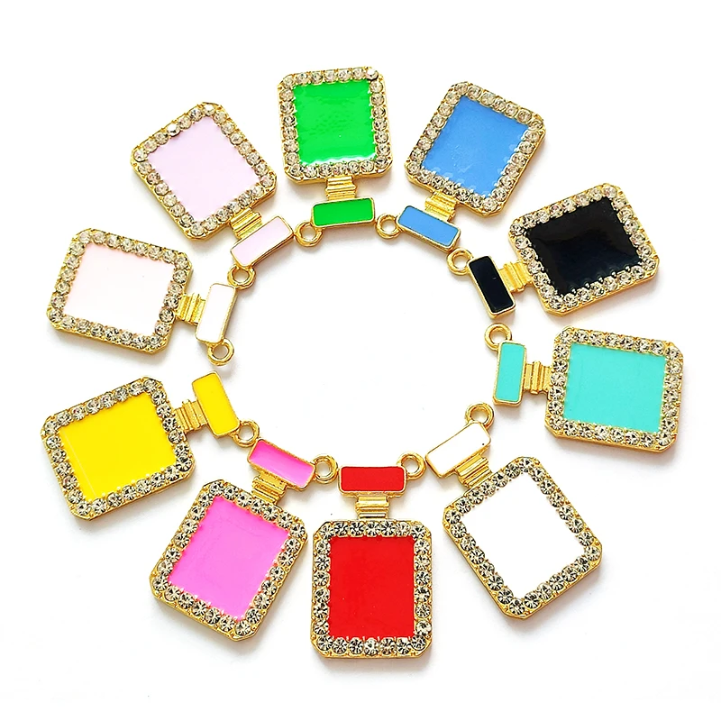 

10pcs/Lot Aolly Perfume Bottle Charms for Cute Necklaces Drop Earrings Keychain DIY Jewelry Making Findings PBR043-PBR044