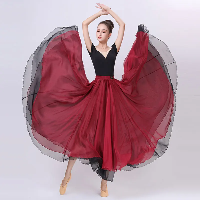 

Newest !! Woman Modern dance Skirt performance dress national standard dance competition Skirt Waltz dance Costumes