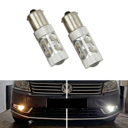 2pcs LED P21W BA15S 1156 DRL Day time running light for Passat B7 Variant (2012) Driving light lamp car light bulb canbus error