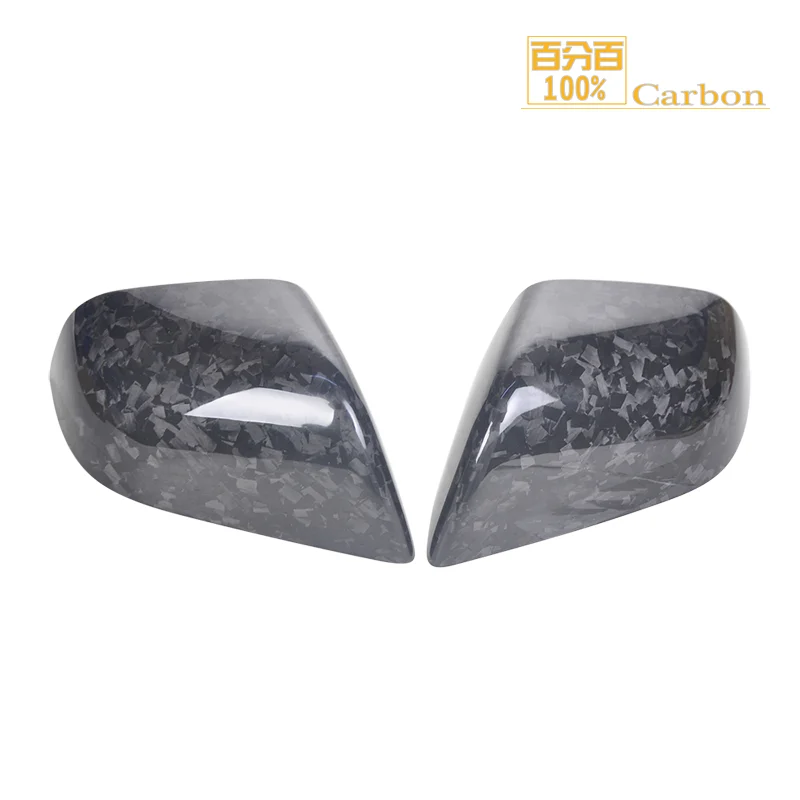 

Forged Carbon Fiber Rearview Mirrors Guard Covers Caps Side Mirror Protector for Tesla Model 3 Exterior Modification