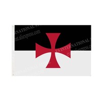 Knight Templar Flag Red Cross Mason Flag 90 x 150cm 3 x 5ft Custom Banner Metal Holes Grommets Indoor And Outdoor