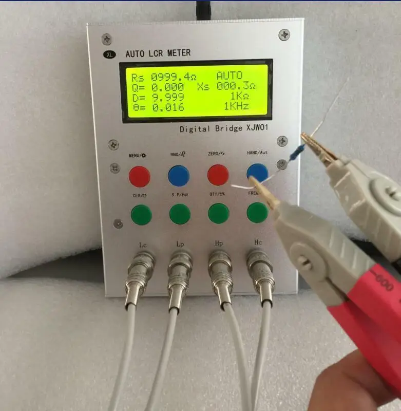 DIY kits XJW01 digital bridge 0.3% LCR tester resistance, inductance, capacitance, ESR Meter,