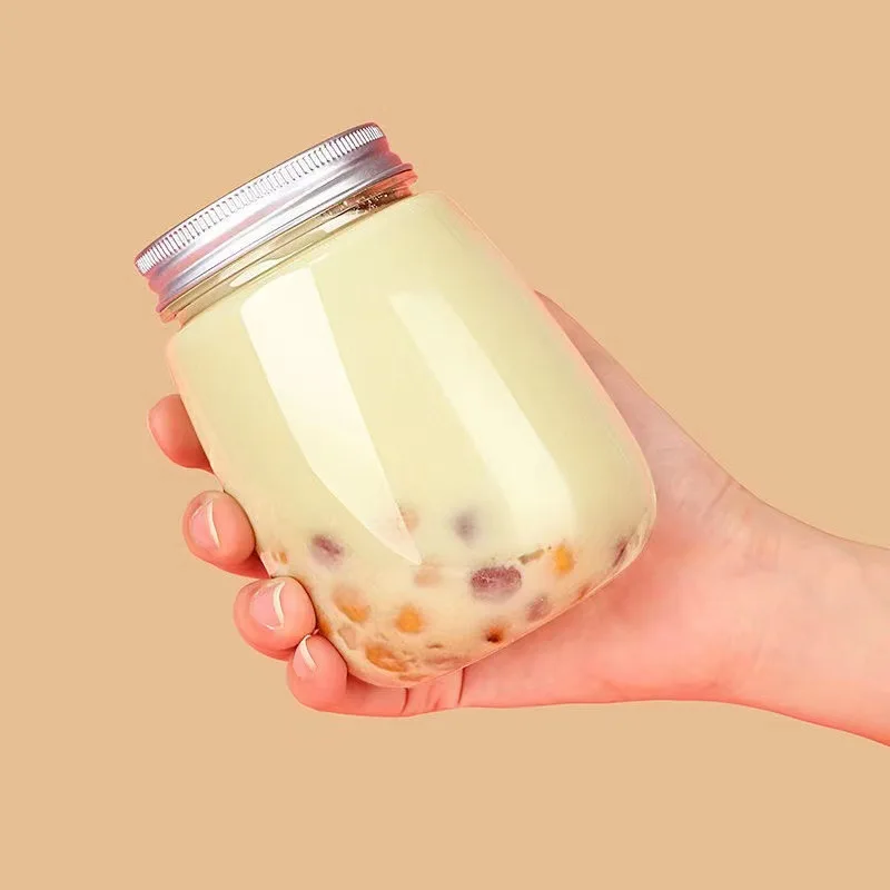 1pc 350ML Disposable Tea Milk Fruit Water Beverage Bottle Packing Take Away Storage Bottle High Quality Party Supplies