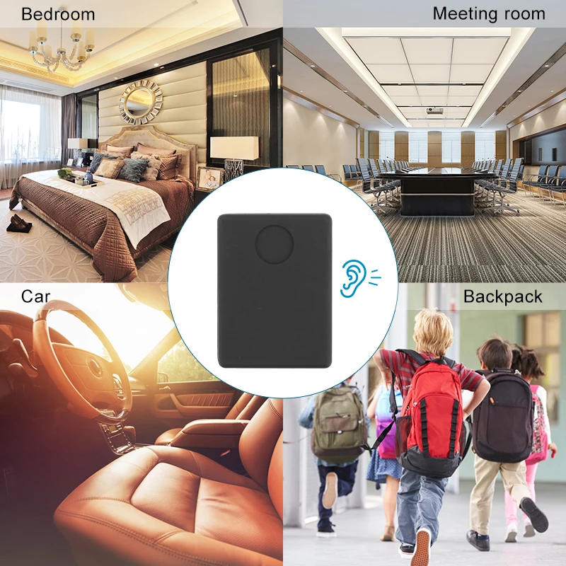 Mini GSM Listening Device N9 In Acoustic Alarm GSM Monitor Voice Surveillance System Quad Band 2 Mic Two-Way Auto Answer