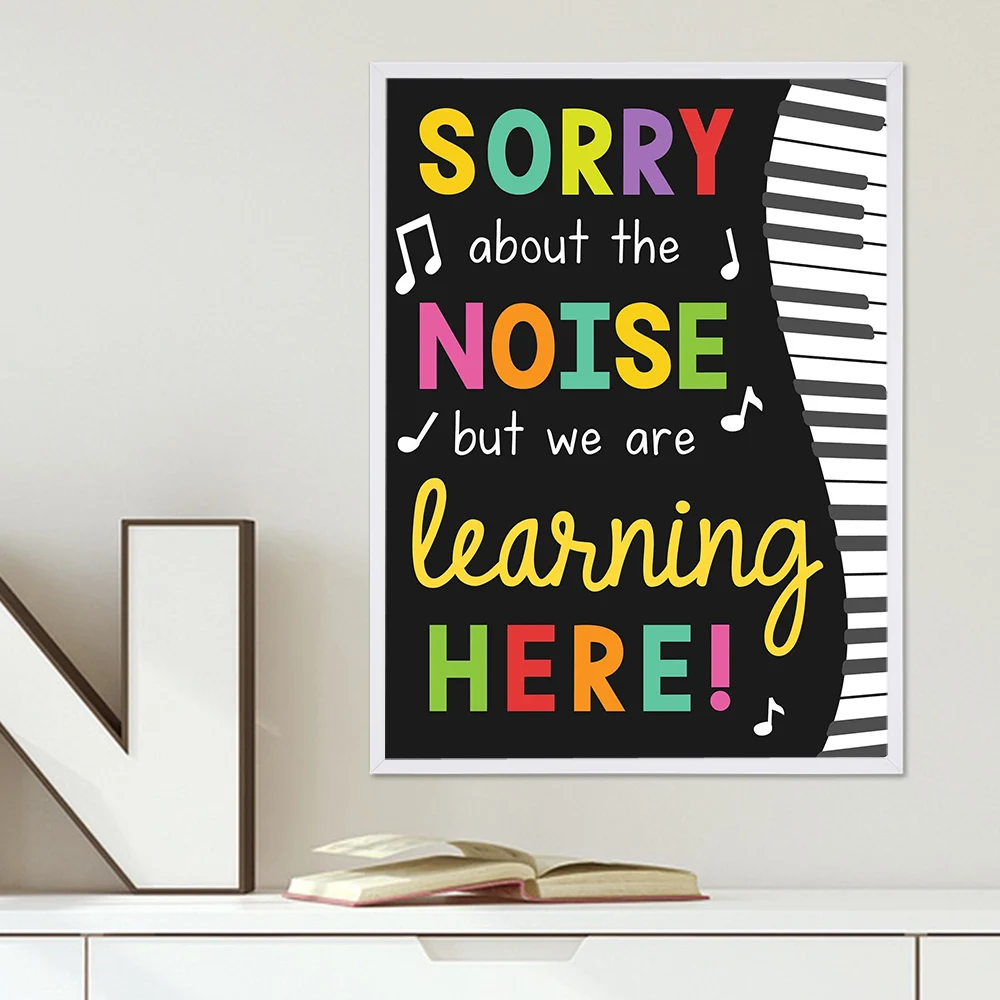 Modern Art Music Teacher Classroom Rules Poster Printed Classroom Decor Music Wall Artwork Canvas Painting Home Decor No Frame