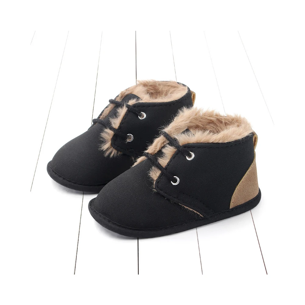 Mùa Đông Trẻ Sơ Sinh Giày Sang Trọng Cũi Giày Da Báo Ngụy Trang In Hình Đi Bộ Mềm Mại-Đế Chống Trơn Trượt Dây Kéo Giày Quà Tặng Sinh Nhật