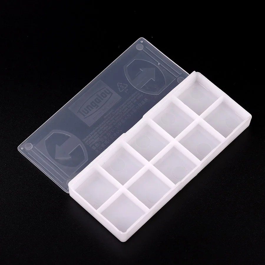 100 sets of Tungaloy small empty plastic rectangular boxes for carbide blades+100 sets of large rectangular empty plastic