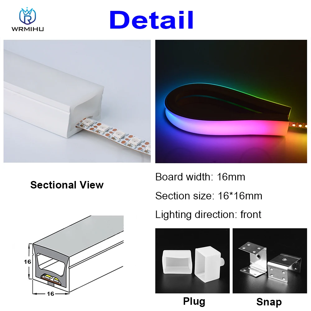 DC5V/12V WS2812B WS2813 WS2815 SK9822 RGB inteligentny niezależne adresowalnych pikseli żel krzemionkowy rura linowa Neon Led pasek oświetleniowy