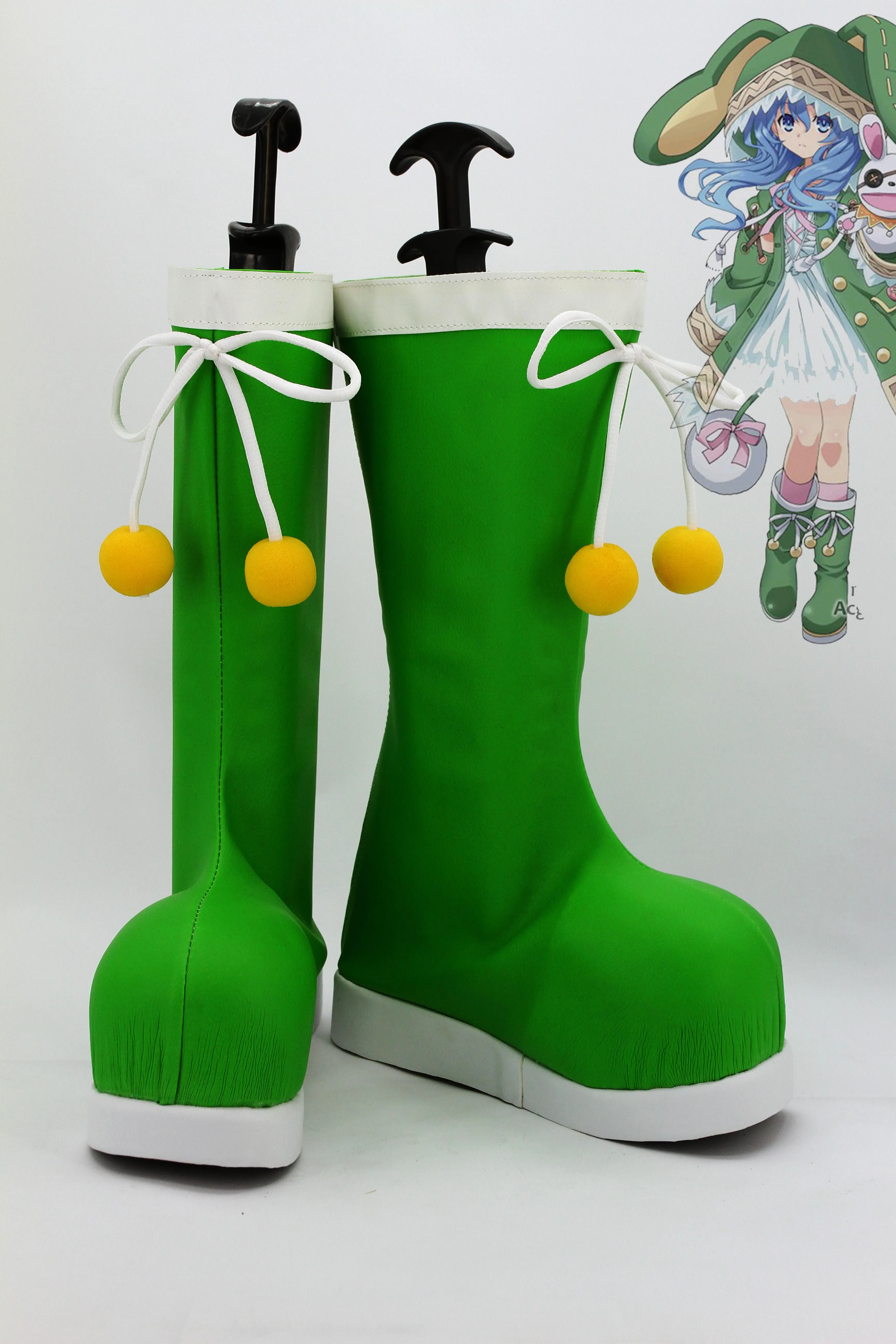 Date Live Yoshino Cosplay Costume W Green Hooded Women Girls Coat Halloween Costumes Socks DATE A LIVE Yoshino Cosplay Wig Shoes