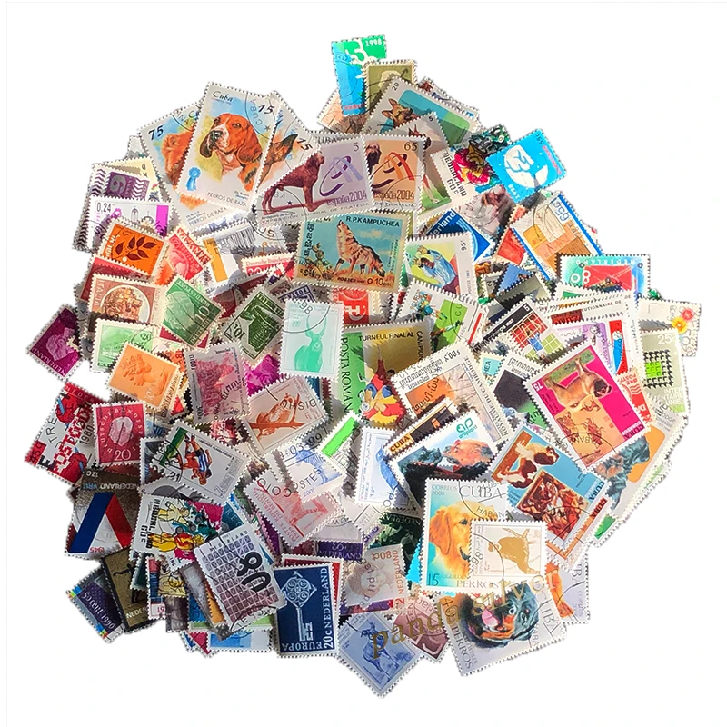 500 / 1000 PCS Different Postage Stamps from World, Mixed Set Lot, Used with Post Mark, Good Condition Collection, High Quaility