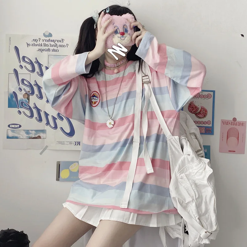 女性用長袖レインボーブラウス,バタフライプリントTシャツ,女の子用ブラウス,ファッショナブルなゆったりとしたブラウス,ラウンドネックトップス