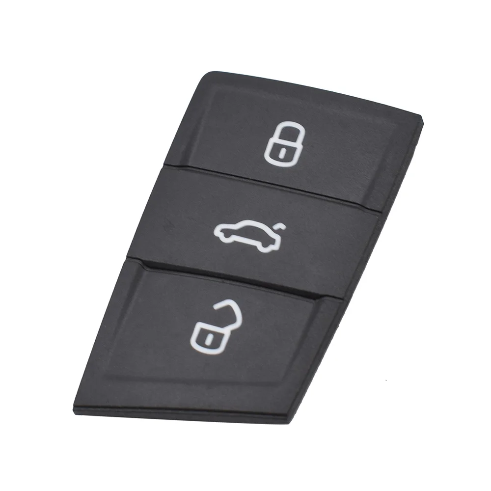 3 Button Remote Key Rubber Pad Fob Case For VW Polo Golf 7 Tiguan For SEAT Ateca Leon Ibiza Case Shell Skin 2017 2018 2019