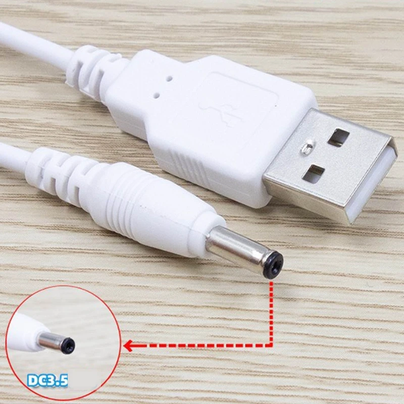 50cm/1.97''L Barrel Jack Charger Cord USB A to DC 3.5mm Power Cable 5V Appliances Fast Charging Cable DC Connector DropShipping