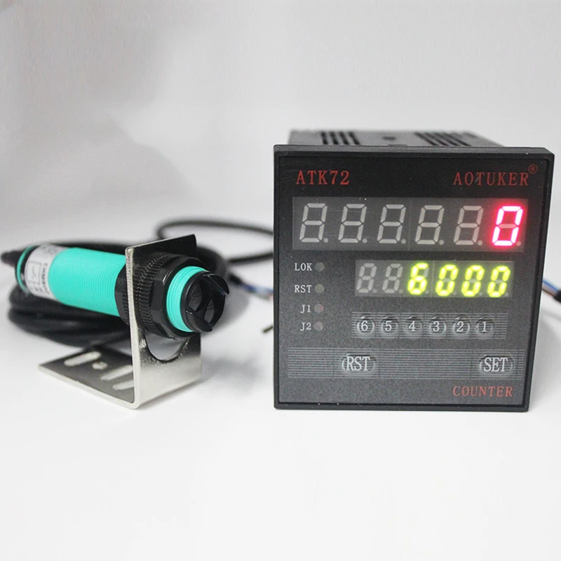 

Pipeline Counter Photoelectric Infrared Switch Counter Six-digit Band Control Output Stop Start Induction of Opaque Objects