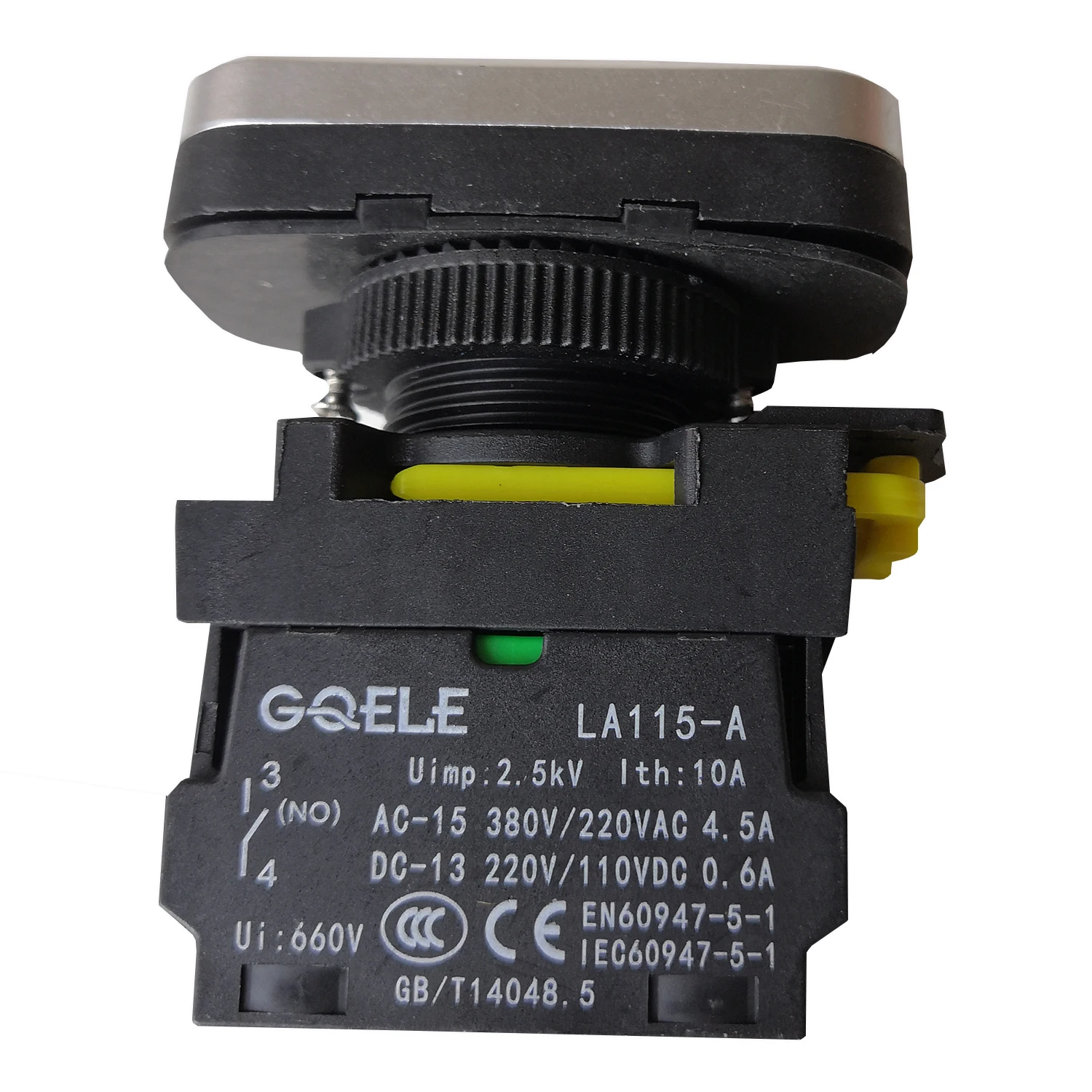 LA115-A5-11RD1 Impermeabile 1NO LB 1NC 220V M22 Interruttore a pulsante illuminato momentaneo a pulsante per armadio di controllo della pompa
