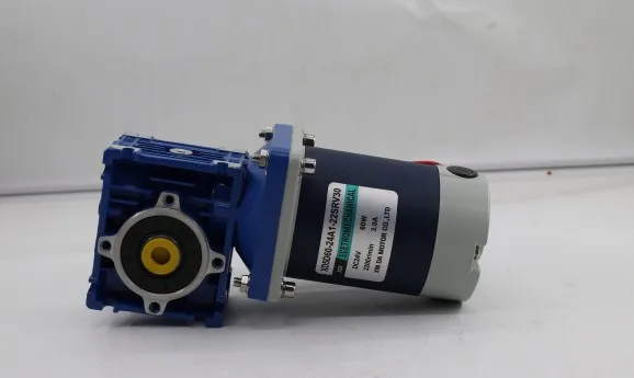 12V 24V 60W NMRV30 DC Worm Gear Motor with Dual Output Shaft RV30 with Self-locking Adjustable-speed CW CCW High Torque