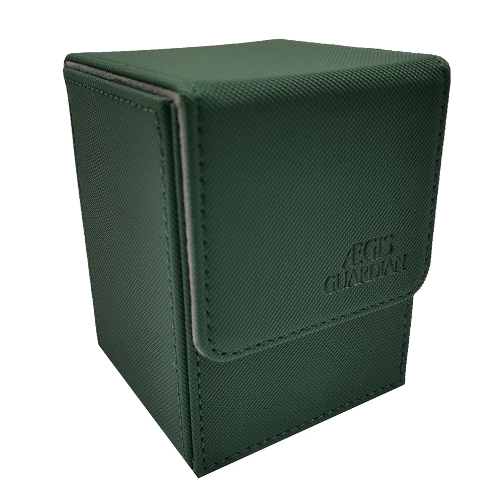 AEGIS GUARDIAN Top-Loading Card Case Deck Box for Mtg Yugioh TCG Binders: Green 100+