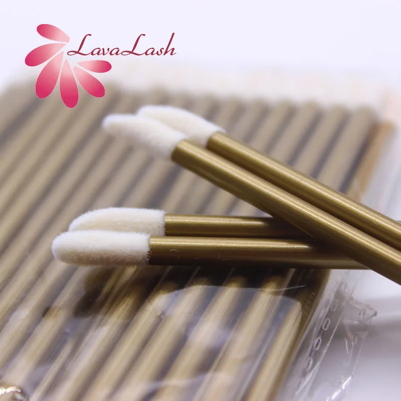 200 pcs/lot Golden Eyelash Mousse Cleaning Stick Eyelash Extension Clean Brush Beauty Shop Eyelash Tools Lip brush Wholesale