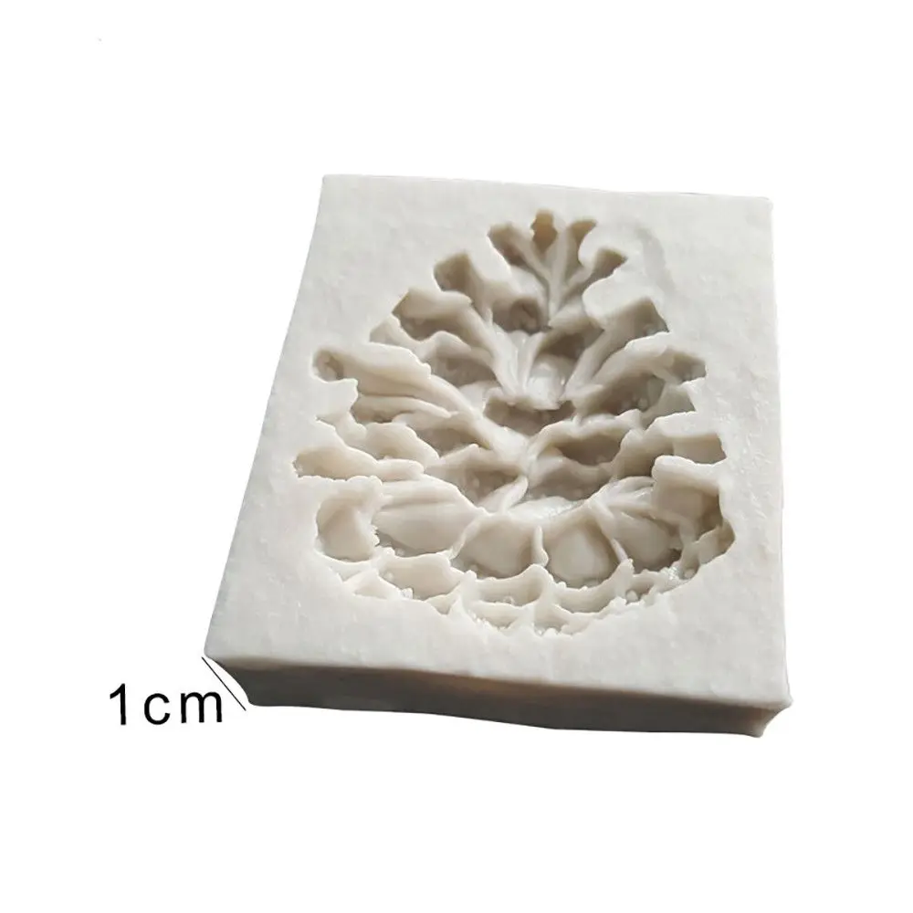 Hot Food Grade Silicone Christmas Pine Nut Fondant Cake Mold Cookie Sugarcraft Mould Chocolate Baking Mold wholesale