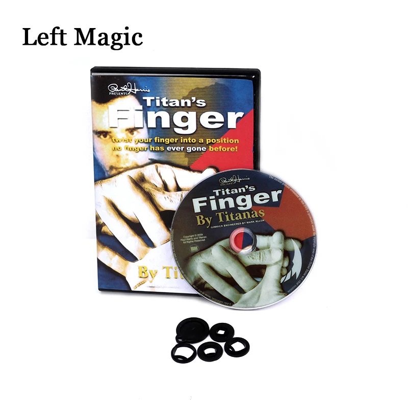 Paul Harris Presents Titan'S Finger (Twist) (DVD + Gimmick) Close-Up Magic Tricks Street Stage Magic Props Illusion Accessories