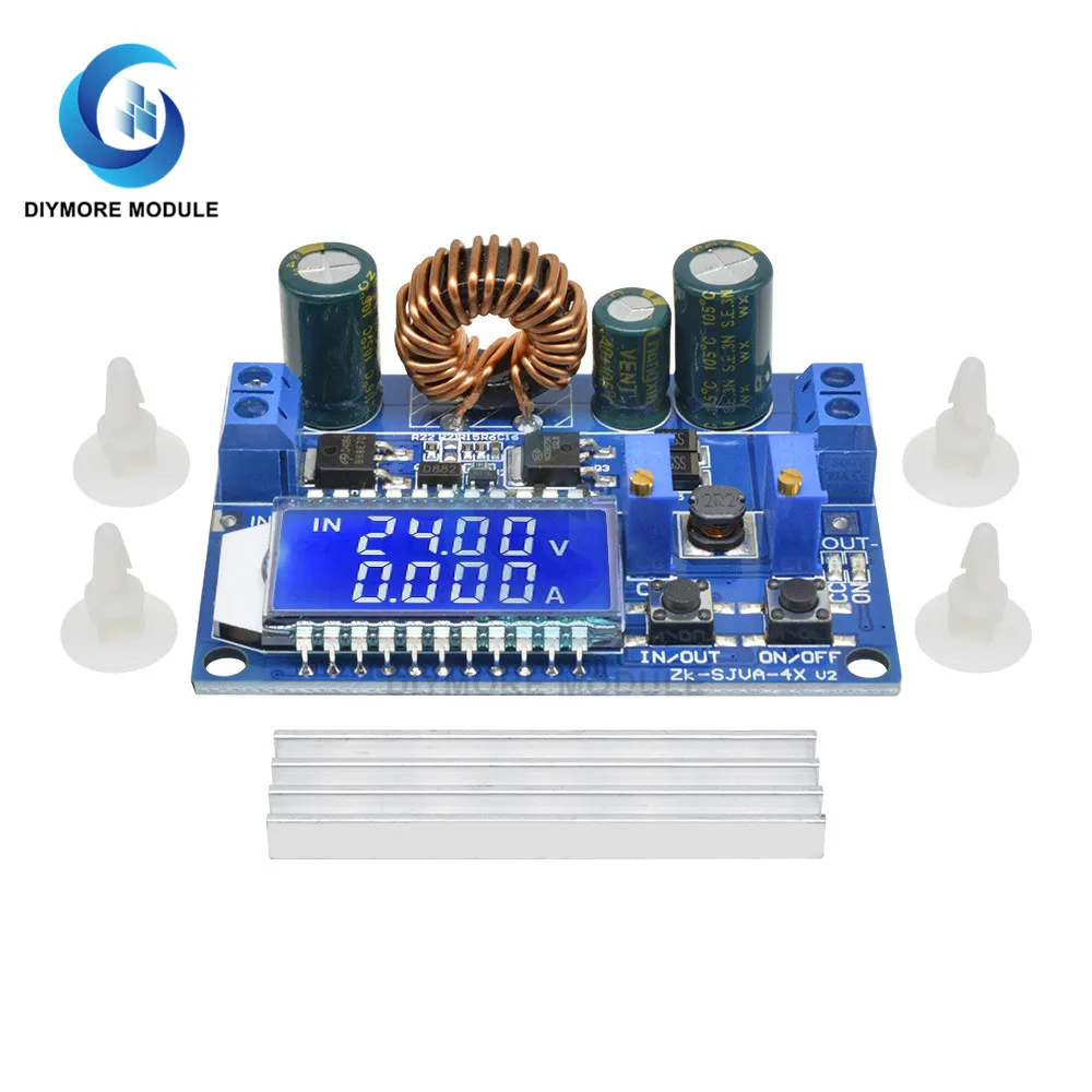 35W Step Up/Down Power Supply DC 5.5-30V to 0.5-30V Adjustable CC/CV Voltage Regulator Converter with LCD Display For Charging