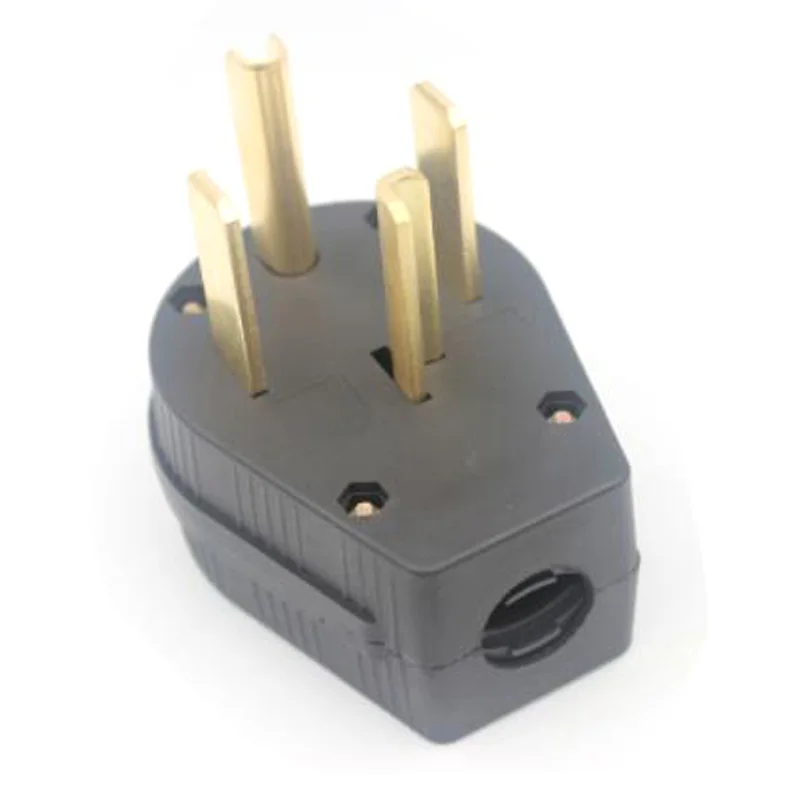 American Black 250V 30A Generator Anti-off Electric Plug NEMA 14-30P 14-30R Industrial Power Plug Socket Inline Wire Connector