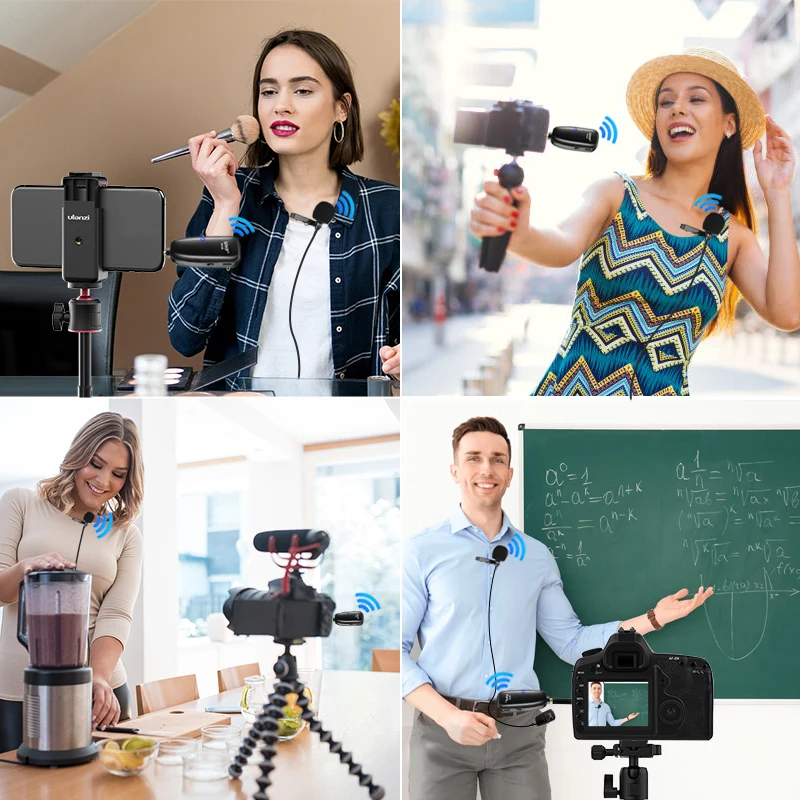 Uhf Draadloze Microfoon Lavalier Revers Microfoon Interview Microfoon Voor Iphone Android Telefoon Ipad Dslr Pc Laptop Youtube Live