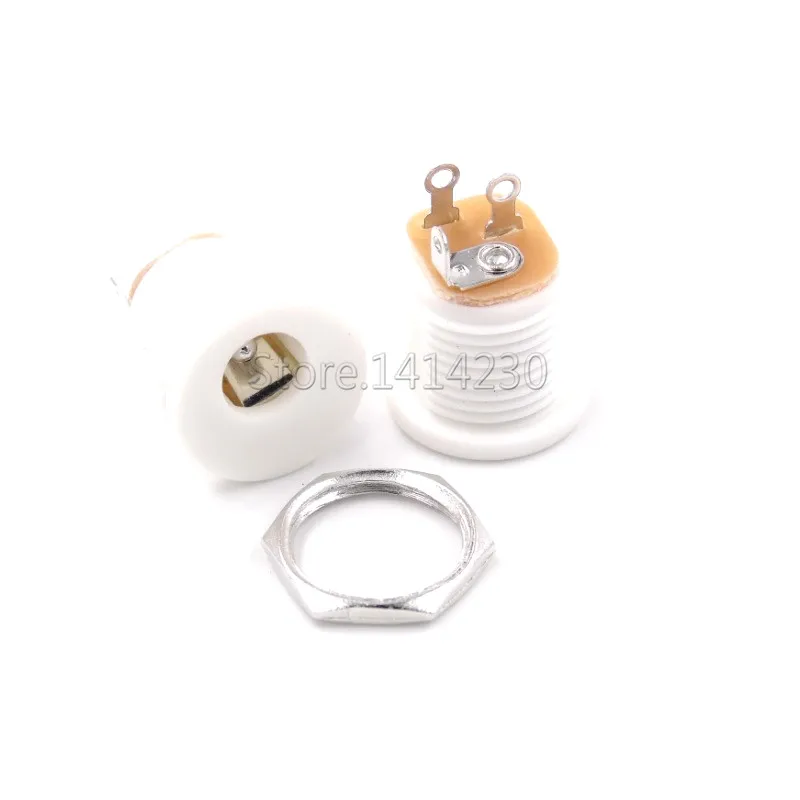 10Pcs DC-022 5.5-2.5 / 5.5 x 2.5mm DC Power Socket/ DC Connector Panel Mounting DC022 White