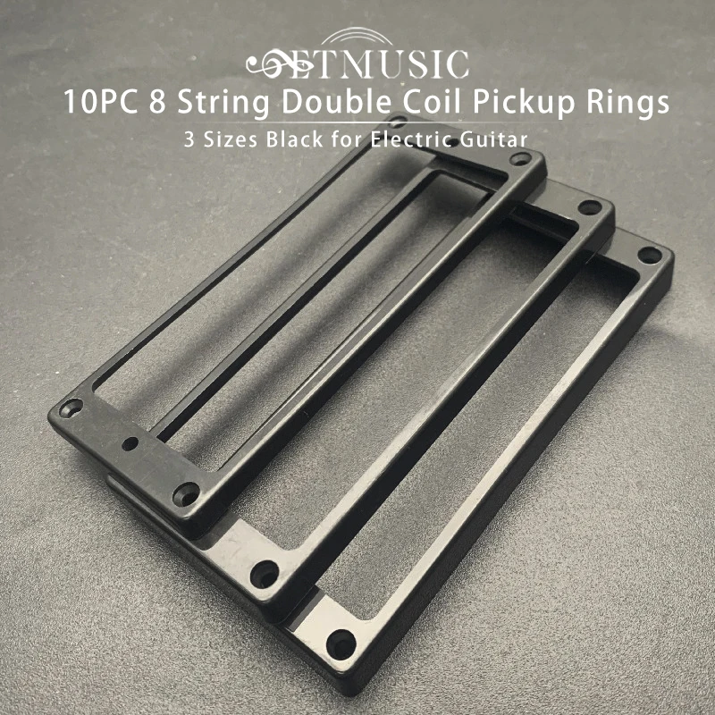 

10Pcs Pickup Ring for 8 String Double Coil Pickup Humbucker Ring Electric Guitar Replacement 3 Sizes Black