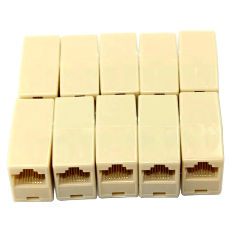 10pcs Ethernet RJ45 RJ-45 RJ 45 cavo femmina a femmina tipo connettore Lan accoppiatore adattatore accessori di rete